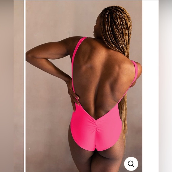 LONDRE MINIMALIST NEON PINK SWIM SIZE M BRAND NEW NEVER WORN - Picture 2 of 7